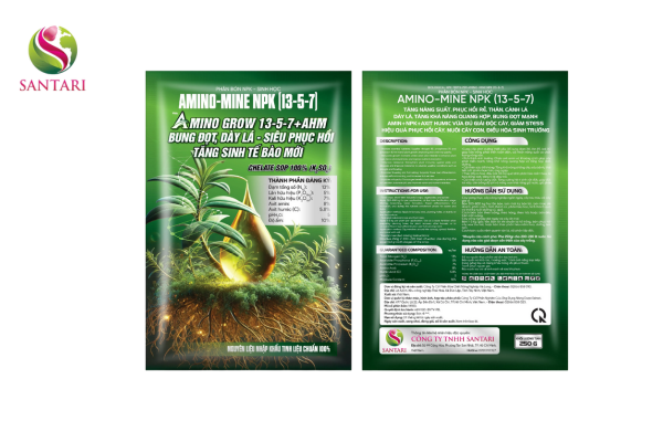 Thông tin chung PHÂN BÓN LÁ NPK SINH HỌC AMINO-MINE NPK (13-5-7) HIỆU AMINO GROW 13-5-7+AHM
