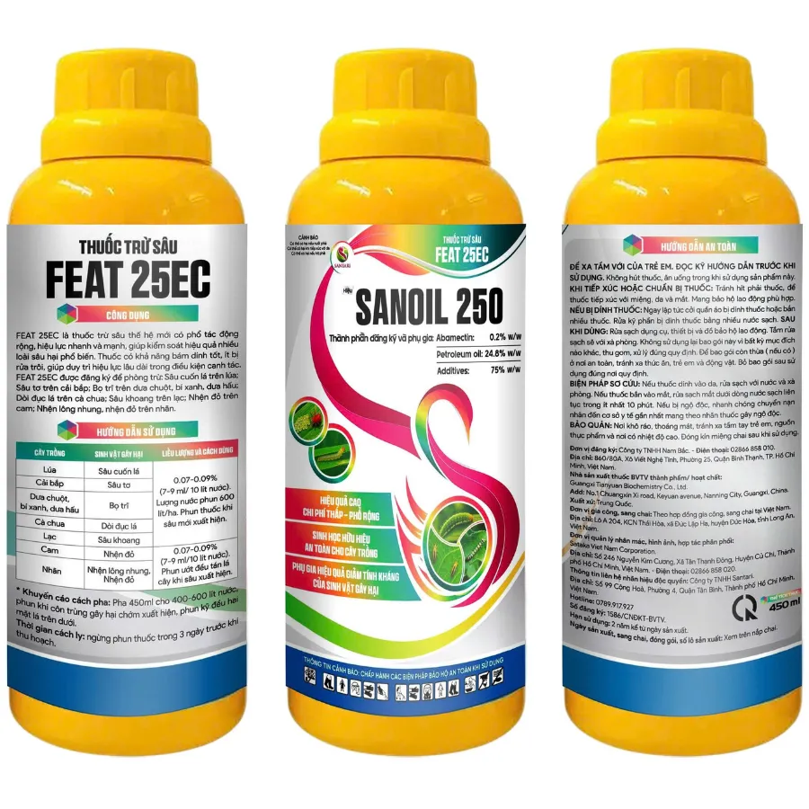 THUỐC TRỪ SÂU FEAT 25EC HIỆU SANOIL 250