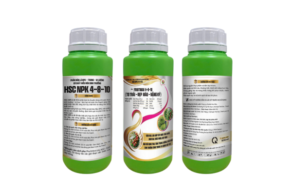 PHÂN BÓN LÁ NPK-TRUNG-VI LƯỢNG CÓ CHẤT ĐIỀU HÒA SINH TRƯỞNG HSC NPK 4-8-10 HIỆU FRUITMAX 4-8-10