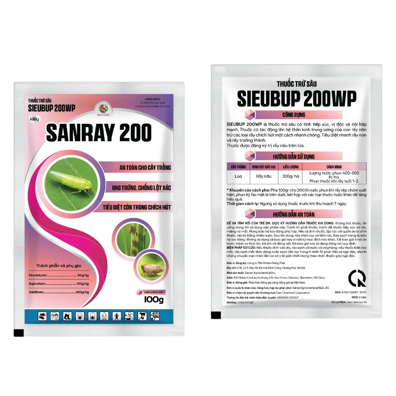 THUỐC TRỪ SÂU SIEUBUP 200WP HIỆU SANRAY 200