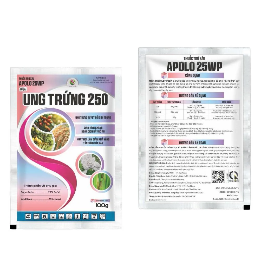 THUỐC TRỪ SÂU APOLO 25WP HIỆU UNG TRỨNG 250
