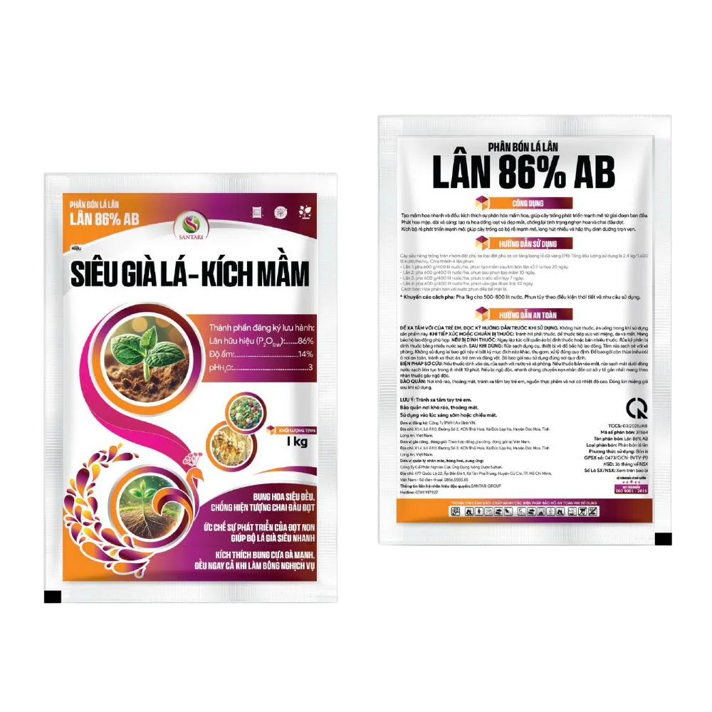 PHÂN BÓN LÁ LÂN 86% AB HIỆU SIÊU GIÀ LÁ - KÍCH MẦM