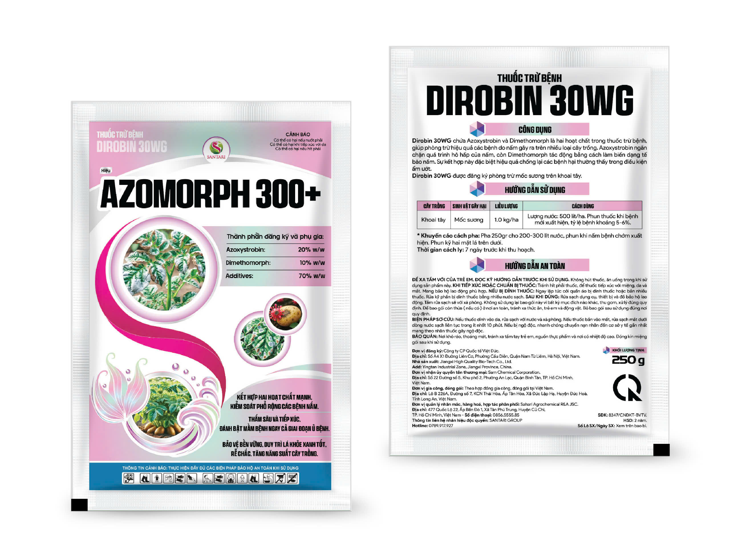 THUỐC TRỪ BỆNH DIROBIN 30WG HIỆU AZOMORPH 300+