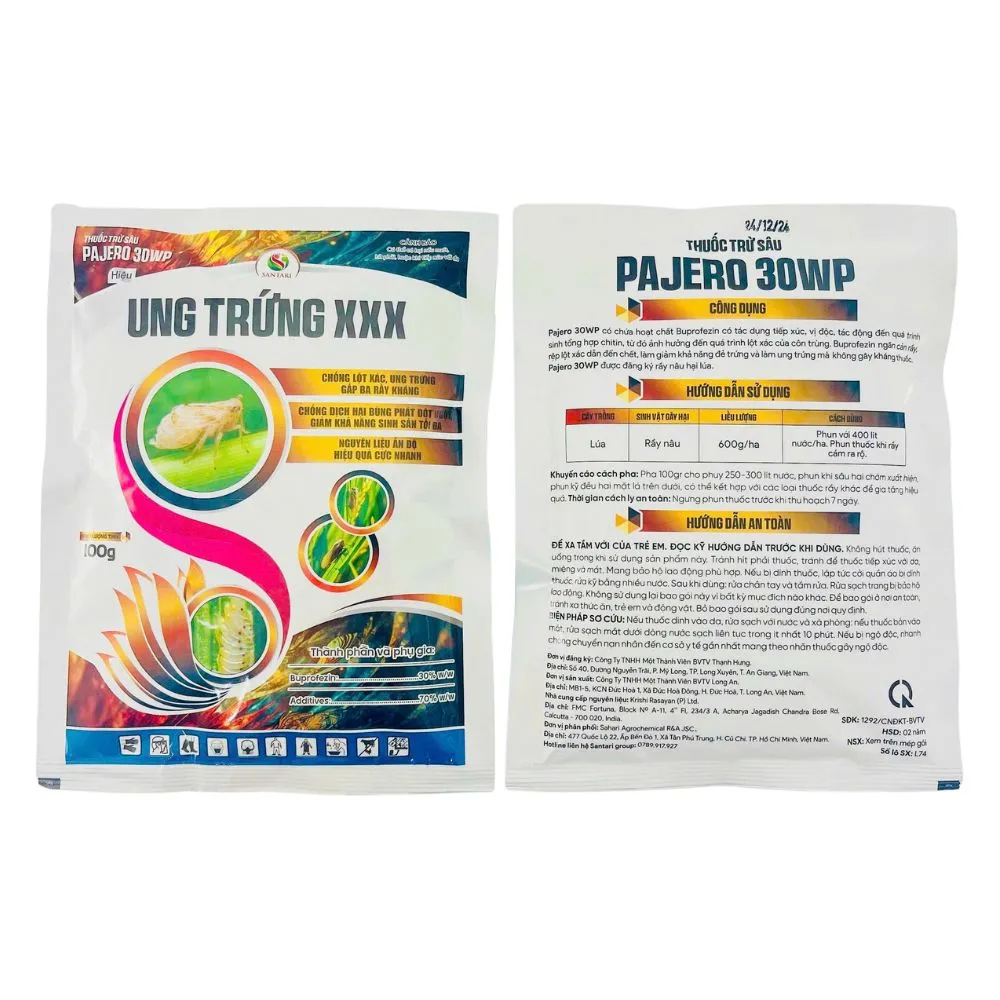 THUỐC TRỪ SÂU PAJERO 30WP HIỆU UNG TRỨNG XXX