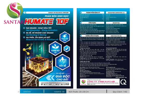 Thồng tin Phân bón sinh học Humate 10F